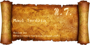 Maul Terézia névjegykártya